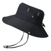 Boinas de verano transpirables gorras de pescador para mujeres hombres al aire libre protección UV gorra para el sol ala ancha senderismo pesca sombrero masculino Panamá cubo