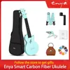 Enya Nova-Ukulele Intelligent Acoustic Guitar blue, 4 Strings, Carbon Fiber, Beginner Instrument, 23", U, 23"