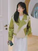 Jaquetas femininas 2023 primavera moda emendada curta trench coat jaqueta mulheres estilo coreano elegante casual solto blusão outerwear menina 3082