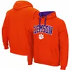 يمكن للرجال Colosseum Charcoal Clemson Tigers Big Tall Arch Logo Hoodie تخصيص أي اسم أو رقم