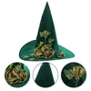 Vine Witch Hat Halloween Style Decor Felt Party Flanell Lint Green Vines Decorations 230920