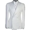 Luxury Groom Wedding Tuxedos Slim Fit Floral Appliques Pants Suits Tailored Made 2 pcs Blazer Formal Male Prom Party Wear