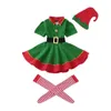 Piumino Elfo di Natale Famiglia Costume coordinato Gioco di ruolo Vestito Babbo Natale Uomo Donna Ragazza Ragazzi Party Performance Fancy Clothing Sets 231018