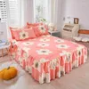 Bed Skirt Bedroom Floral Korean Non-slip Dustproof Bedspread Students Bedding Single Double Mattress Protector Household Decor