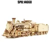 ドールハウスアクセサリー3D木製パズルおもちゃ蒸気機関車モデルビルディングキットのための大人231019