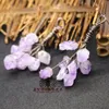 Hänghalsband pistol pläterade naturliga kristallkvarts Amethysts Tree of Life Wire Wrapping Healing Smycken Making Charms