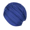 Vêtements ethniques Femmes Mode Solide Perles Chapeau Musulman Volant Turban Wrap Cap Racks Pour Casquettes de Baseball Ajustées