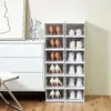 Clothing Storage 1 Piece Shoe Box Installation-Free Foldable Organizers Sturdy Clear Plastic