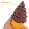 Party Decoration 4 PCS Simulation Ice Cream House Decorations Hem Tablett Multifunktion Fake PVC Model Child Small Desktop