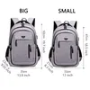 Schooltassen Grijs Big Pack Capaciteit 15,6 Back Bagpack Heren Hoge Rugzak Oxford Tiener Multifunctionele Laptop Student Solid