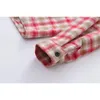 Męskie koszule Red Plaid Flanel Shirt Men Men Men Down-Down Collar Bawełniane długi rękaw 2023 Autumn