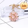 Lovely Chrysanthem Flowers Ball Keychain Handmade Fashion Colorful Daisy Car Bag Key Ring Pendants Decor Creative Gifts