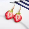 Dangle & Chandelier Fashion Summer Watermelon Fruit Jewelry Earrings Creative Strawberry Grapefruit Kiwi Pineapple Girl Party Gift184W