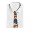Bow -slipsar abstrakt djungelmönster med leoparder män slipsar silk polyester 8 cm smal nackband för kostymer tillbehör gåva