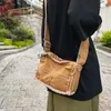 Omuz çantaları tuval küçük omuz çantası dişi bez elçi çantası retro vintage crossbody çantalar sevimli fermuarlı çanta forstylishyslbags