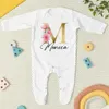 Rompers Personalised Initial with Name Baby Babygrow Sleepsuit Bodysuit born Coming Home Hospital Outfit Infant Birth Shower Gifts 231018