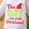 Zestawy odzieży 0-24m Baby Christmas Boys Dziewczynki Ubrania Born Toddler Długie rękaw Romper Furry Suspisher/Sptots Stroje na imprezę