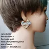 Cerceau Huggie personnalisable nom coeur bambou boucles d'oreilles pour femmes bijoux 231018