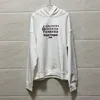 Margiela Hoodies Erkek Tasarımcı Hoodies Ceket Erkek Kadın Hoodie Gözer Oturum Giyim Mektup Baskı Sweatshirts Terry Pants Boyut S-XL