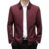 S Designer Mode Homme Printemps Automne Nouvelle Veste pour Moyen et Vieillesse Affaires Casual Revers Cadre Papa Manteau