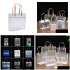 Prezent Wrap Clear Prezent Torby z uchwytami BK Bouquet Pvc Party Favors Bag na wesele urodziny