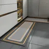 Tapetes Tapete de cozinha antiderrapante longo couro à prova de óleo impermeável tapete de chão resistente à sujeira lavável pvc lavável