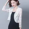 Women's Jackets Women Summer Tops Ladies Long Sleeve Cropped Lace Bolero Formal Evening Party Elegant Slim Woman Clothes Open Front Coat