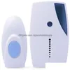 Door Locks White Portable Mini Led 32 Tune Songs Musical Music Sound Voice Wireless Chime Door Room Gate Bell Doorbell Add Remote Cont Dhch9