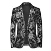 Abiti da uomo Blazer Plus Size 6XL-M Primavera Luxury Uomo Retro Gold Print Blazer Slim Wedding Nightclub Party Dress Abbigliamento uomo Giacca 231018