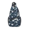 Duffel Bags Navy And White Cherry Blossom Pattern Chest Bag Holiday Polyester Fabric Daily Nice Gift Multi-Style
