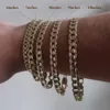 VLOVE Hip Hop diamant Miami chaîne cubaine 14K or véritable personnalité tendance Bracelet