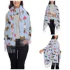 Sciarpe Sciarpa da donna con nappa Cane Cucciolo Amore Lungo Inverno Autunno Scialle e avvolgente Animale Cartone animato Pashmina reversibile