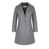 Women's Wool Blends Solid Colo Slim Woolen Coat Long Jacket 2023 Autumn Winter Fashion Korean Outterkläder Black Elegant Female Clothing 231018