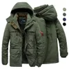 Herren-Daunenparkas, mehrere Taschen, Herren-Winterjacke, Fleece-Futter, Outdoor-Parka-Mantel, mit Kapuze, Windjacke, Militär, dicke warme Oberbekleidung, J231019