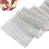 Decorative Flowers Mesh Trim Bling Diamond Wrap Cake Roll Tulle 1pcs 90cm 12cm Crystal Drill Ribbons Wedding Decoration Event Party