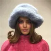 Шапки BeanieSkull Y2K, модные женские плюшевые шапки для девочек, шапки с куполом, теплые декоративные шапки для весенне-осенней и зимней одежды 231019