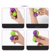 Radish Fingertip Massage Ball 3D Gravity Radish Ball Rotate Gyroscope Conjoined Sphere Decompression Toys for Children Adult