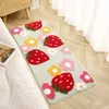 Tapis de bain Inyahome intérieur peluche sol fraise tapis décor drôle touffeté microfibre tapis Super confortable séchage rapide tapis 231019