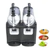 Snow Melting Machine Double Tank Slush Machine Commercial Smoothies Granita Machine Ice Slusher 2L * 2