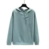 Felpe con cappuccio da donna Oversize Harajuku 2023 Autunno Donna Arco con paillettes Felpe con cappuccio Donna Manica intera Pullover Abiti larghi Top Big