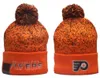 Flyers Beanie Sharks Beanies Kuzey Amerika Hokey Top Takımı Yan Yama Kış Yün Spor Örgü Şapkas Kapakları A2