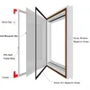 Rideaux transparents ruban anti-oiseaux écran de fenêtre magnétique gaze amovible et lavable filet anti-insectes bricolage sans poinçon rideau invisible maille simple 231019