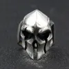 Punk High Polished Spartan Helmet Rings Men Heavy Solid Stainless Steel Biker Ring Man Hip Hop Jewelry Accessories Big Size 7-15 C2562