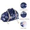Geschirr DIY schöne Bento-Tasche japanische Kordelzug Lunchbox Damen Arbeit Baumwolle Leinen