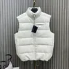 Men's vest designer jacket gilet luxury down woman vest feather filled material coat black white blue pop couple coat