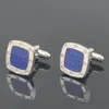 Lüks Audememais Plguet Kumbası Fransız Adam Gömlek Kumbası Gümüş Mavi Sekizli Kelepce Düğmesi Düğün Bakımcıları Giyim Mücevher C2133