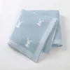 Blankets Swaddling born Cotton Knitted Infant Bed Sleeping Covers Quilts 100*80CM Toddler Boy Girl Stroller Wrap Swaddle Super Soft 231017