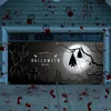 1PC, Halloween Starry Sky, Dyniowe Banner Baner (71 cali*157 cali/180 cm*400 cm), dekoracja drzwi garażowych poliestrowych, mural do drzwi garażowych, dekoracja wakacyjna