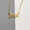 Pingente colares dayoff 1 pc liga anjo letras colar para mulheres presente jóias moda vintage simples encantos clavícula corrente C475-5