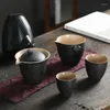 Ensembles de thé théière de Style japonais service à thé de voyage Portable tasse rapide un Pot deux tasses eau en céramique de bureau